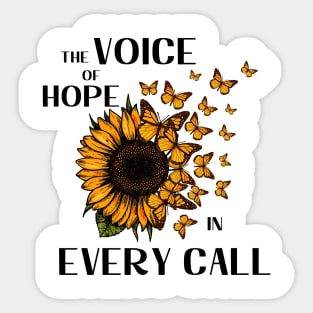 911 Police Dispatcher Sunflower for Sheriff Dispatch Sticker